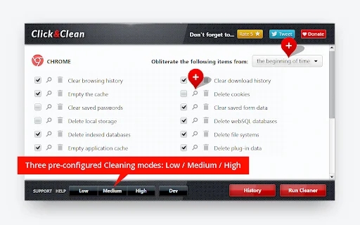 I-download ang Click&Clean: Linisin ang Browser sa Isang Click - Screenshot 2