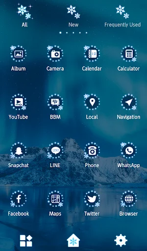 I-download ang Snowy Mountains Theme – Magandang Aurora Wallpaper - Screenshot 3