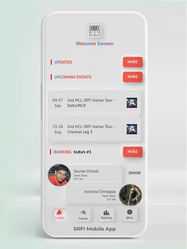 I-download ang SRFI App – Opisyal na Gabay sa Squash sa India - Screenshot 11