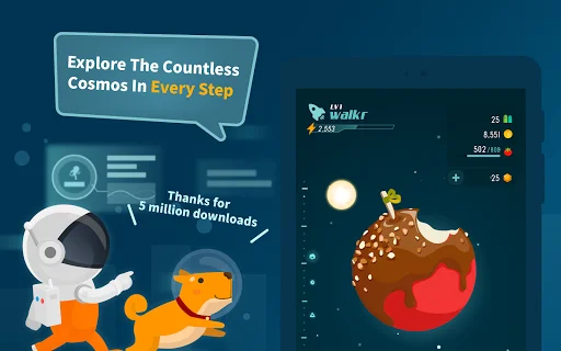 I-download ang Walkr: Fitness Space Adventure – Maglakad at Maglaro! - Screenshot 9