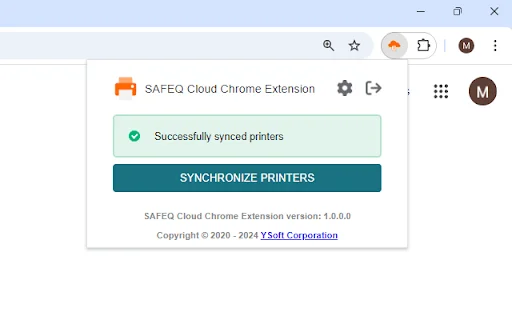 I-download ang SAFEQ Cloud Chrome Extension – Secure na Pag-print - Screenshot 3